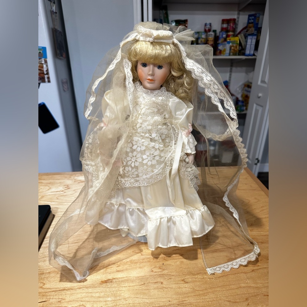 Blond Haired Porcelain Doll